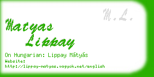 matyas lippay business card